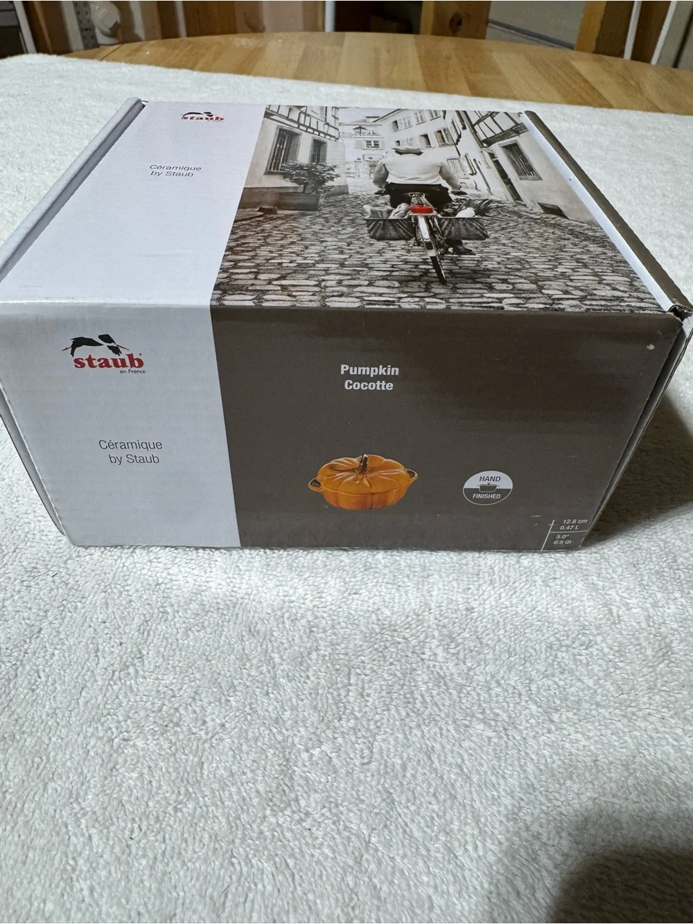 Staub Cream Pumpkin-Shaped Enameled Cast Iron Cocotte